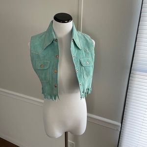 Wilson’s Leather Blue Suede Vest